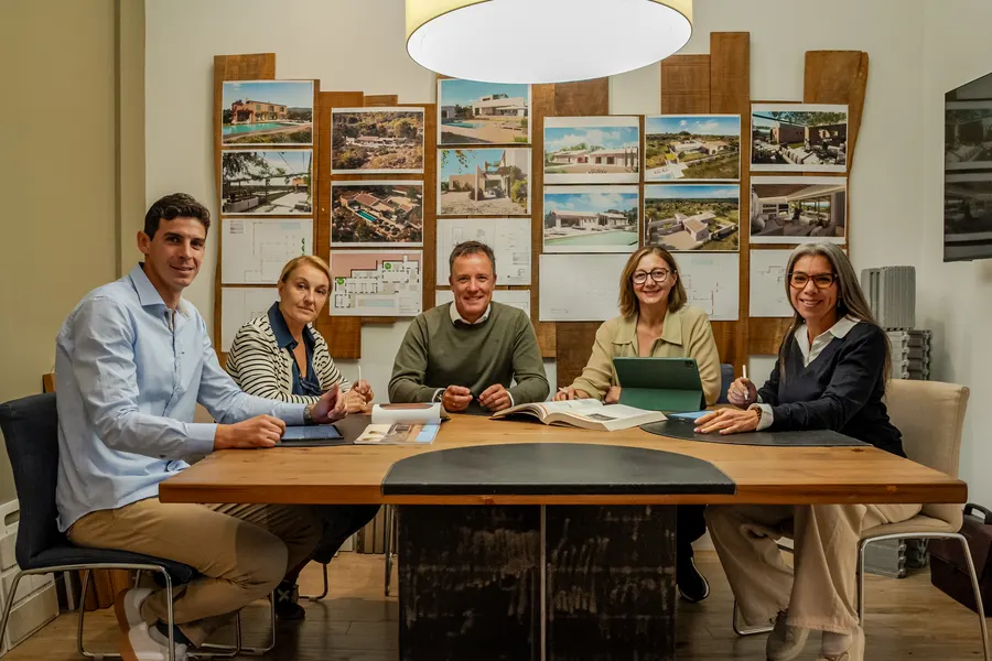 The Casal Mallorquí team at the office in Manacor